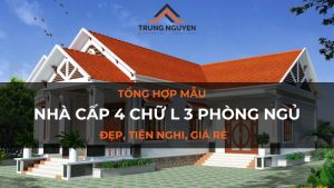 Nhà cấp 4 chữ L 3 phòng ngủ