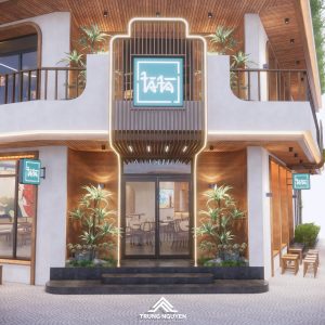 Thiết kế quán cafe Tà Tà phong cách trà đạo siêu chất