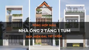 Nhà ống 2 tầng 1 tum