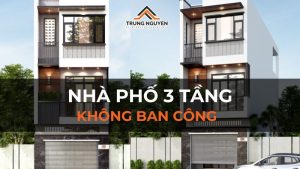 15+ mẫu nhà phố 3 tầng không ban công đẹp, hiện đại, giá rẻ 2024