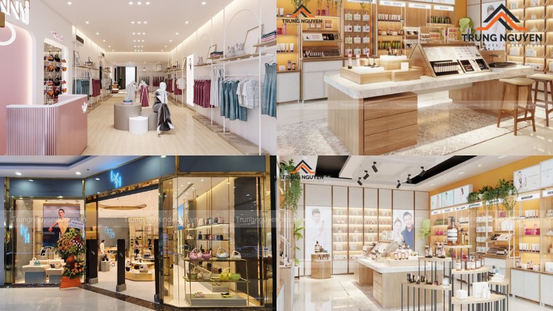 Các dự án shop tiêu biểu, đa dạng phong cách do Trung Nguyên Design thực hiện