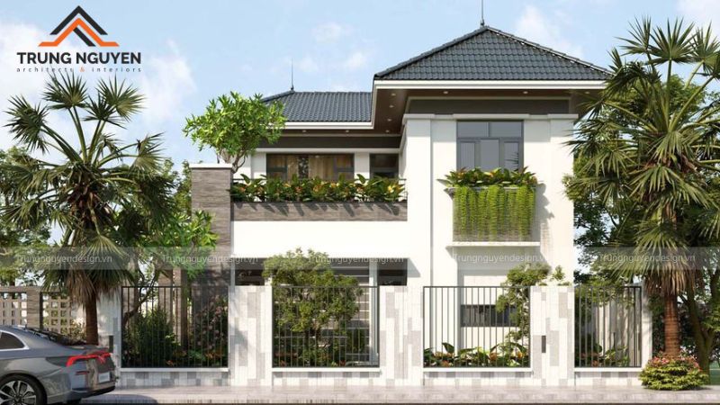 Mái Nhật được ưa chuộng nhờ thiết kế dốc nhẹ, tạo cảm giác mở rộng