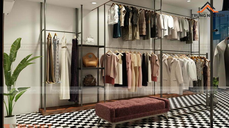 Shop thời trang nhỏ 25m² gọn gàng, sáng sủa và thu hút