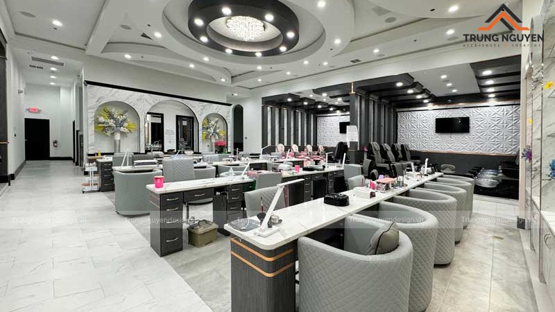 Tiệm nail nhỏ sang trọng, tinh xảo với phong cách luxury