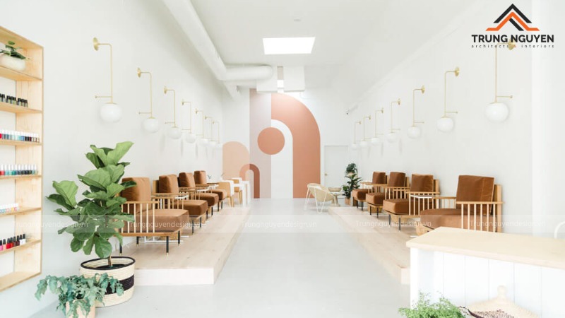 Tiệm nail theo phong cách Bohemian mang cảm giác dễ chịu và thư thái