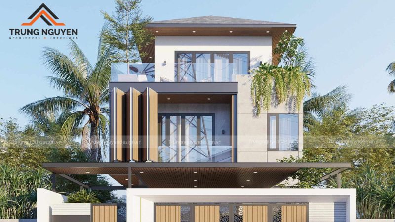 Hình ảnh biệt thự mái Nhật hiện đại mang vẻ đẹp phóng khoáng