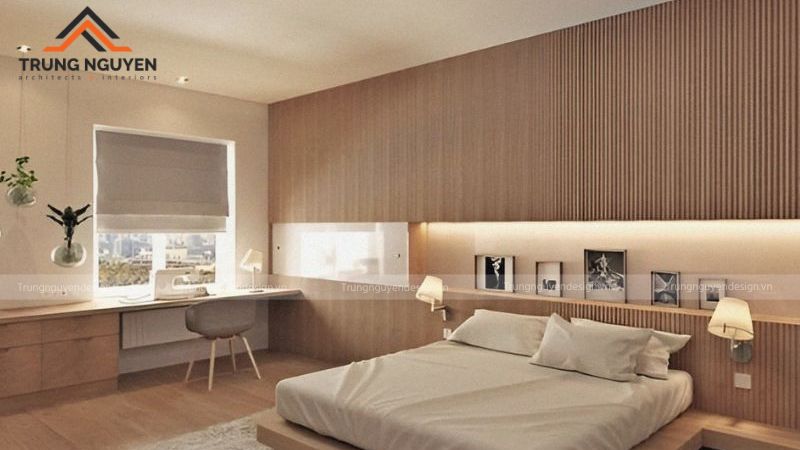 Không gian yên tĩnh, tối giản giúp tái tạo năng lượng và mang lại giấc ngủ sâu