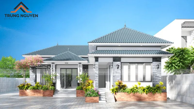 Nhà mái Nhật với thiết kế tối ưu ánh sáng và gió tự nhiên theo chuẩn phong thủy