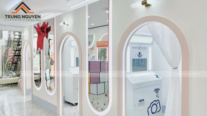 Không gian photobooth được tối ưu hóa cho trải nghiệm tự phục vụ