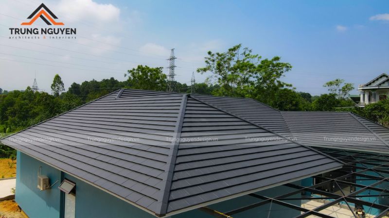 Ngói phẳng mang phong cách tối giản