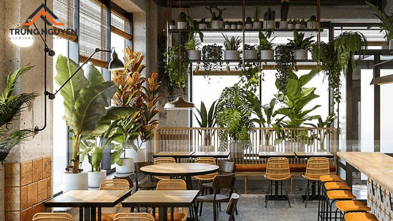 Thiết kế không gian quán cafe nhỏ với công năng được sắp xếp hợp lý