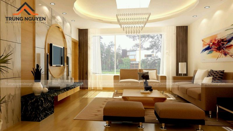 Thiết kế trần và sàn đồng bộ giúp nâng tầm thẩm mỹ