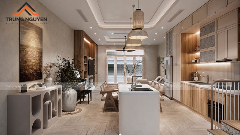 Không gian sống hoàn thiện nhờ giải pháp thiết kế trần sàn tối ưu từ Trung Nguyên Design