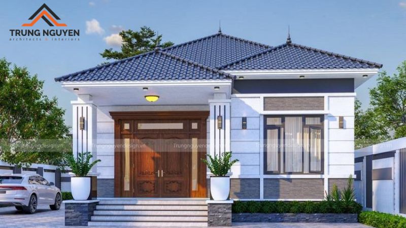 Nhà cấp 4 mái Nhật mang vẻ đẹp giản dị