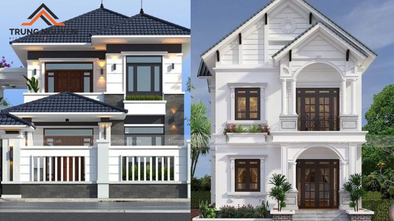 So sánh thiết kế mái Nhật tinh tế, trải rộng với mái Thái cao ráo