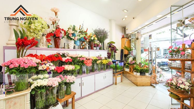 thiết kế cửa hàng hoa tươi