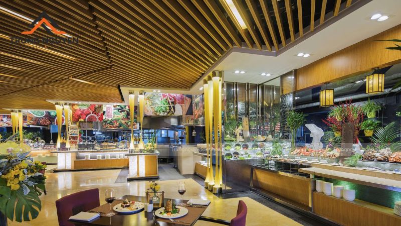 Thiết kế sang trọng phù hợp với nhà hàng trong khách sạn hoặc thương hiệu high-end