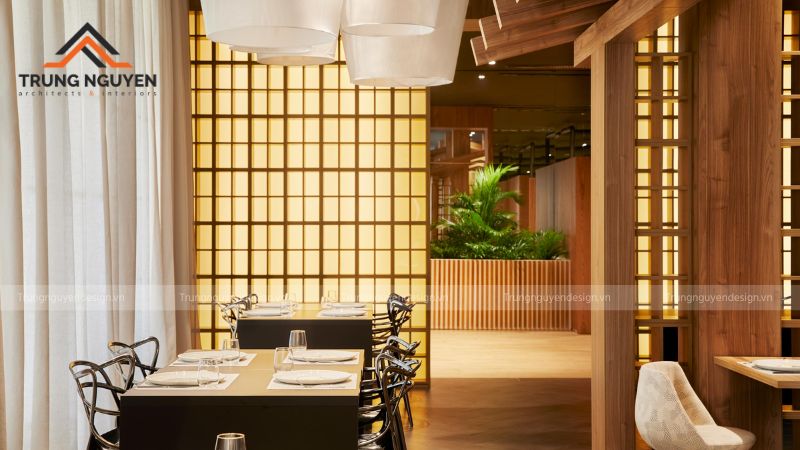 Giấy Washi dùng làm vách ngăn hoặc cửa trượt khuếch tán ánh sáng dịu nhẹ