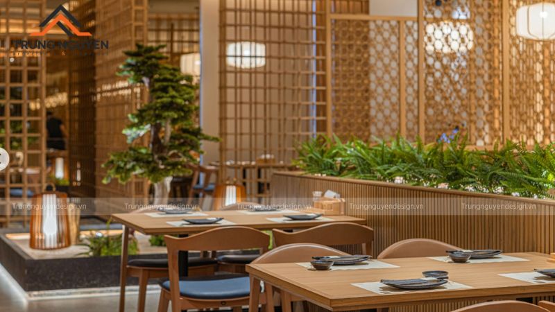 Ánh sáng gián tiếp nhẹ nhàng tạo nên không khí yên bình, thiền tịnh