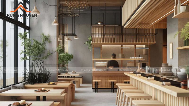 Nội thất hạn chế chi tiết trang trí, tập trung vào sự cân bằng và sự tối giản