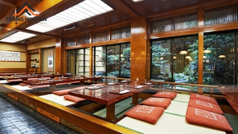 Vật liệu truyền thống và thiết kế chuẩn Ryotei tái hiện không gian nhà hàng Nhật xưa