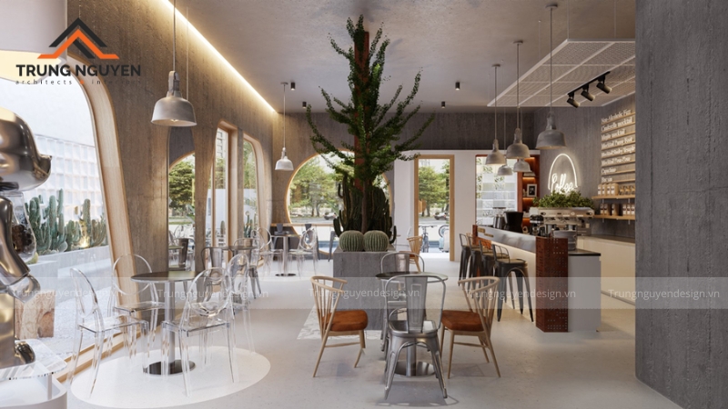 Không gian chung của quán cafe