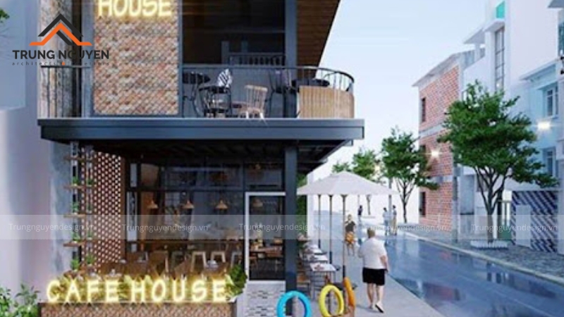 Quán cafe khung thép