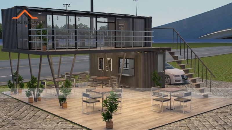 Nội thất quán cafe phong cách Industrial