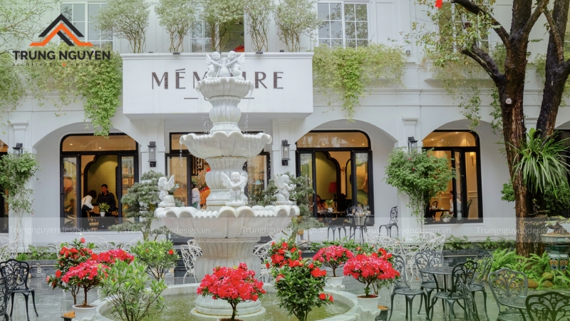 Mẫu quán cafe sân vườn phong cách Châu Âu