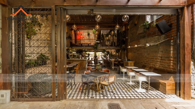 thiết kế quán Cafe phong cách mộc