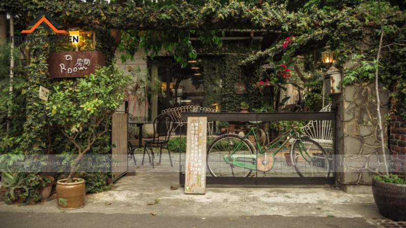 Thiết kế quán cafe vintage sân vườn