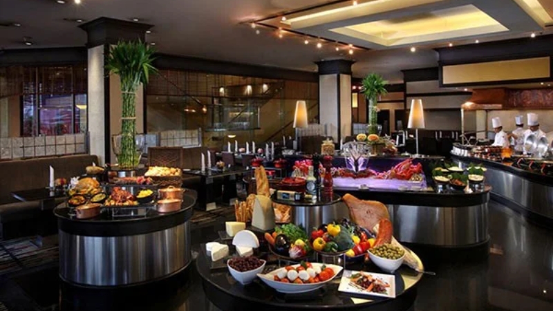 Thiết kế nhà hàng buffet khu vực ăn uống chính